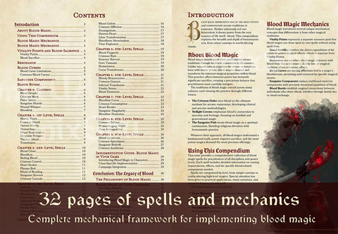 The Crimson Codex: Blood Magic for 5e