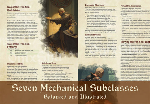 Monk Steampunk Subclass DnD