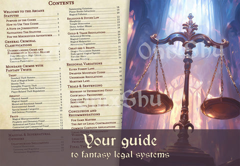 The Arcane Statutes: Compendium of Fantasy Realm Jurisprudence (Digital PDF)