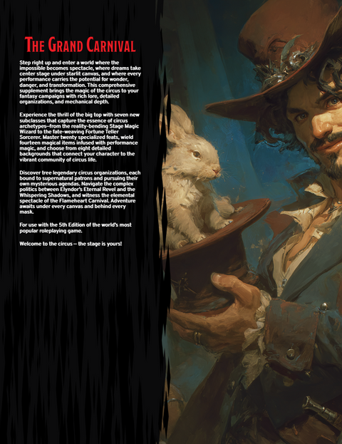 The Grand Carnival: Circus Compendium for 5e