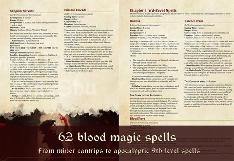 The Crimson Codex: Blood Magic for 5e