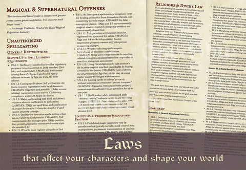 The Arcane Statutes: Compendium of Fantasy Realm Jurisprudence (Digital PDF)