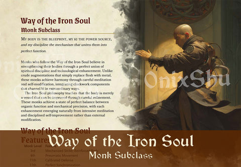 Monk Steampunk Subclass DnD