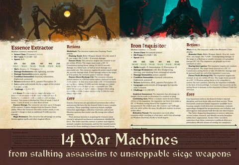 Codex Automatica: Dark Mechanical Monster Manual for 5e