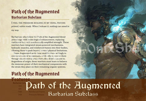 Steampunk Mechanical Barbarian DnD 5e