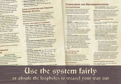 The Arcane Statutes: Compendium of Fantasy Realm Jurisprudence (Digital PDF)
