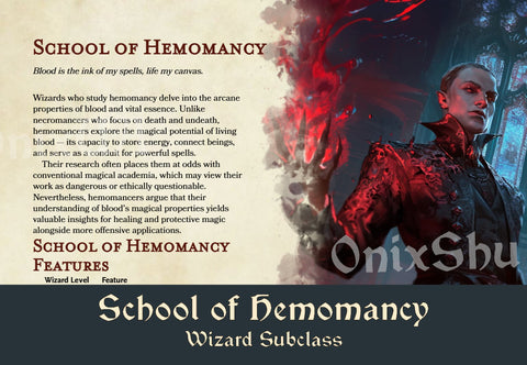 Gothic DnD Subclasses, DnD Blood Mage, Blood Artificer, D&D Subclasses