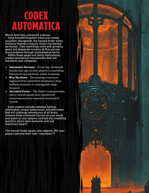 Codex Automatica: Dark Mechanical Monster Manual for 5e