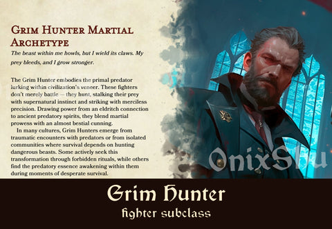 Gothic DnD Subclasses, DnD Grim Hunter