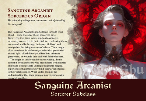 Gothic DnD Subclasses, DnD Blood Mage, Blood Artificer, D&D Subclasses