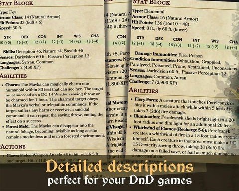 Ukrainian Mythology Bestiary | DnD Monster Manual (Digital PDF)