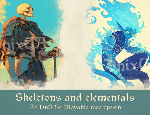 14 unusual playable races for DnD |Skeletons, Harpies, Catfolk, Arachnid, Kitsune, Slimes and more (Digital Book)