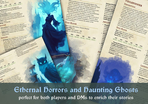 Dark Fantasy Monster Manual for DnD | Nocturnal Horrors: Bestiary of the Damned (Digital PDF)