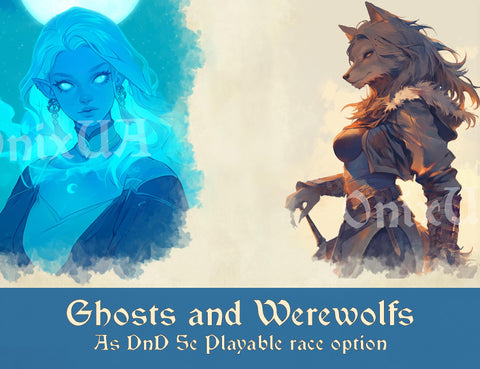 14 unusual playable races for DnD |Skeletons, Harpies, Catfolk, Arachnid, Kitsune, Slimes and more (Digital Book)