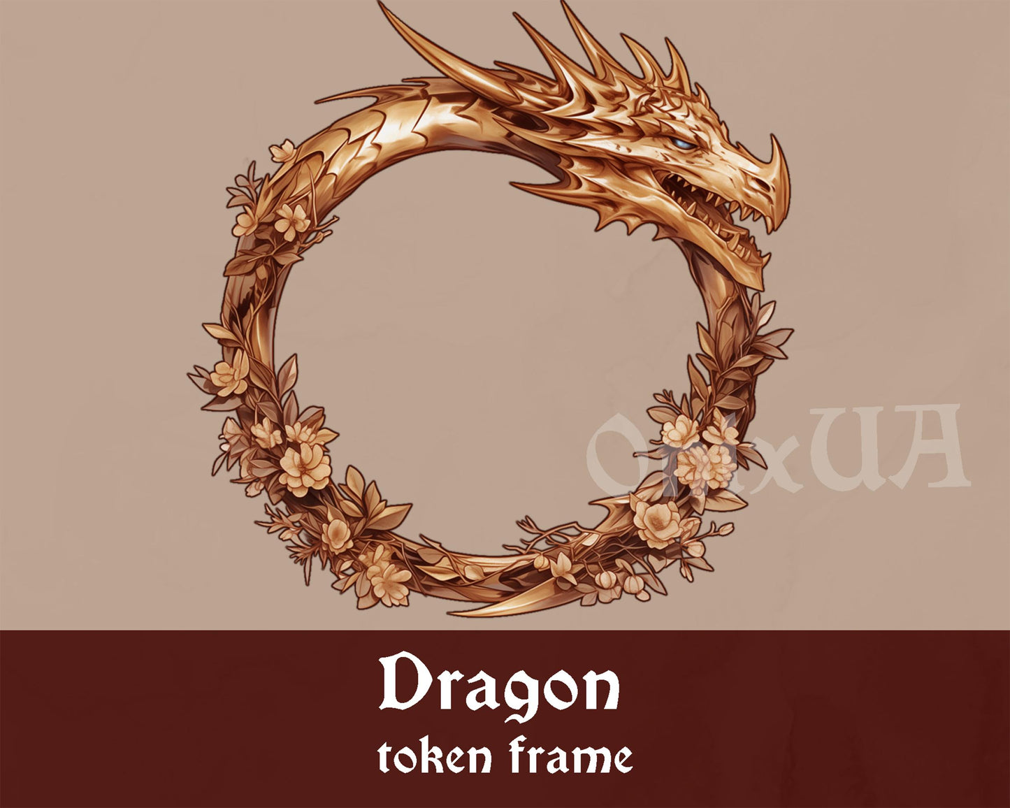 Dragon D&D Token Frame. Digital Token Border for Dungeons and Dragons / Pathfinder