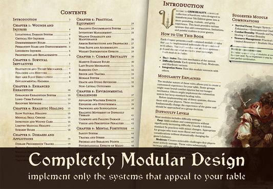 GRIM REALITY: Modular Hardcore Rules for 5e