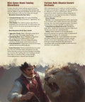Gamebook page with text on mini-game beast taming and variant rule chaos encore mechanism.