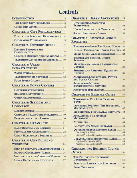 Urban Foundations: Fantasy City Building Guide
