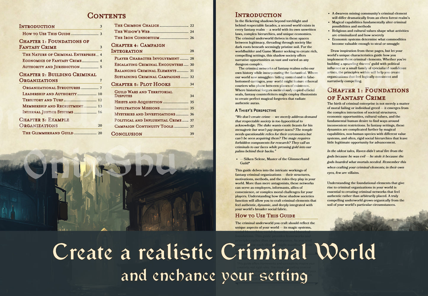 DnD Underworld Guide: Creating Criminal Elements for Fantasy RPGs - OnixShu Fantasy Workshop 