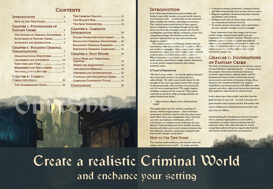 DnD Underworld Guide: Creating Criminal Elements for Fantasy RPGs - OnixShu Fantasy Workshop 