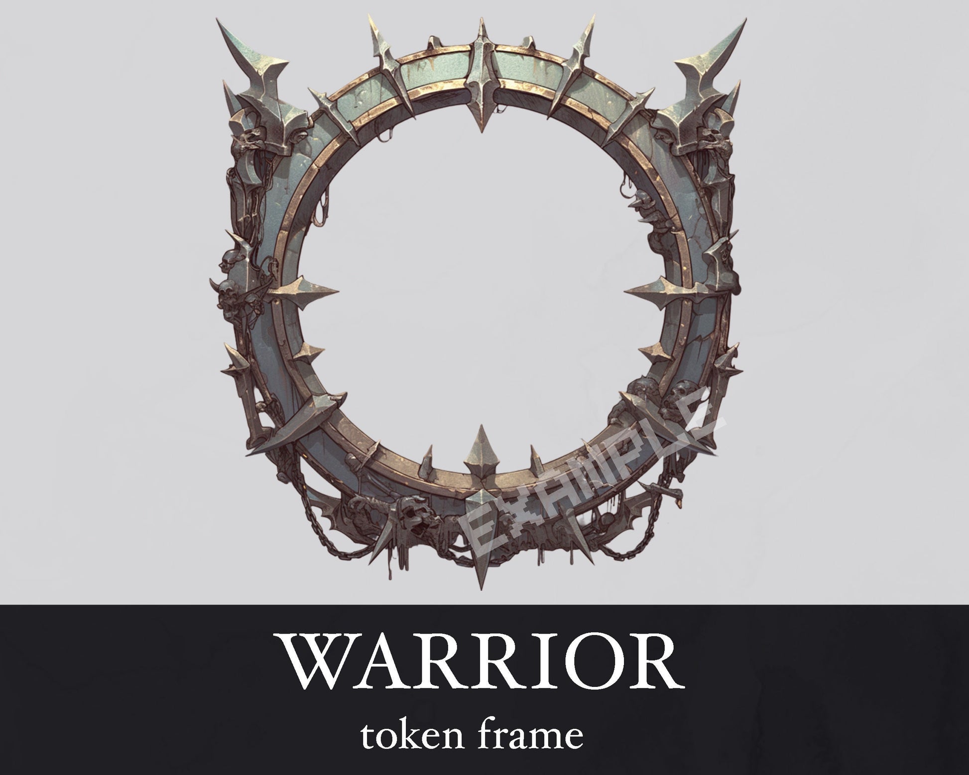 Warrior D&D Token Frame. Digital Token Border for DnD Fighters