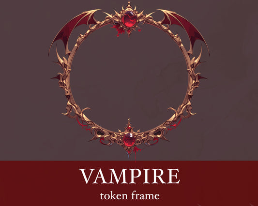 Vampire Token Frame. Digital Token for Tabletop, Dungeons and Dragons, Pathfinder, etc. Foundry VTT, Roll20