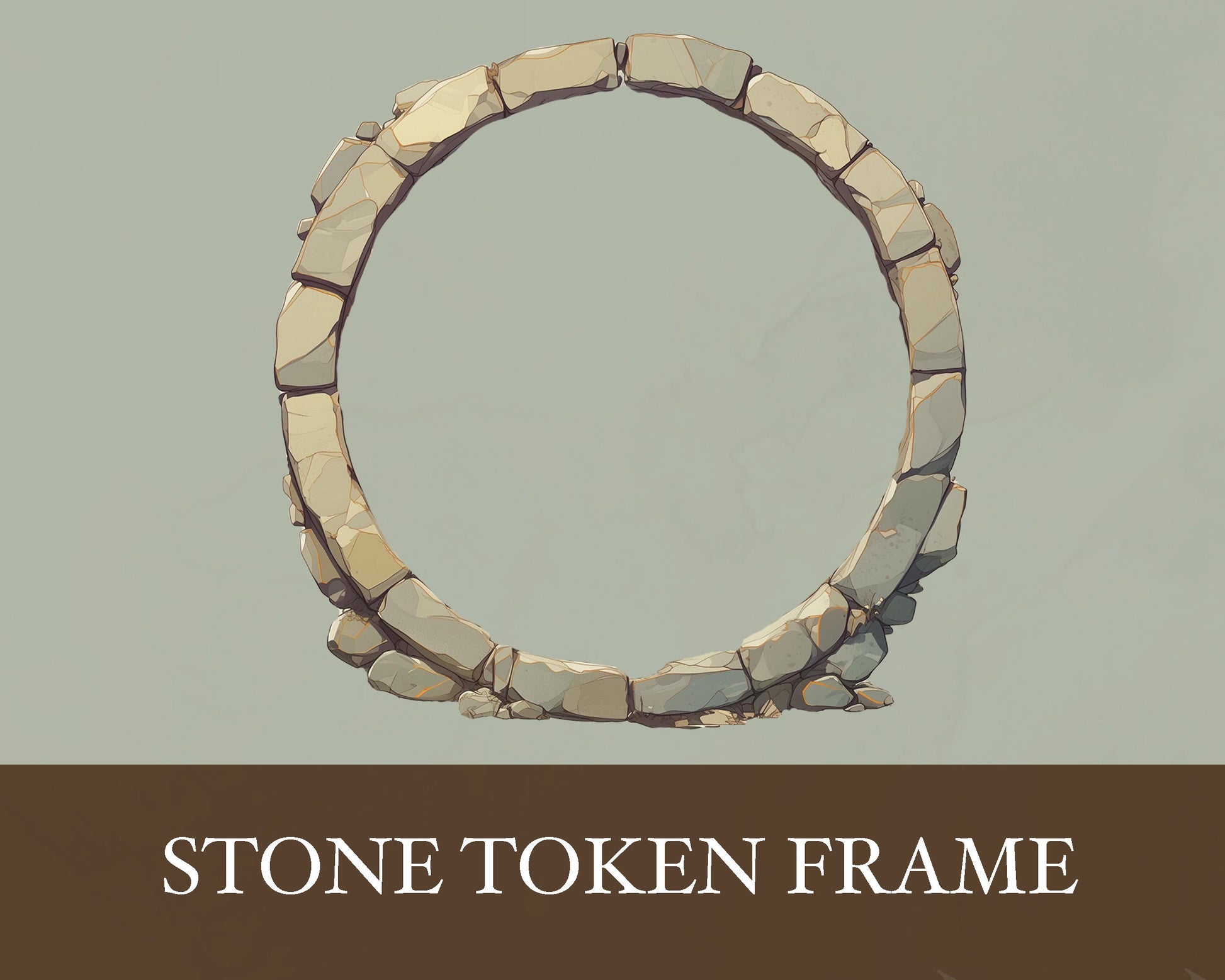 Stone Dragon / Wizard / Golem Token Frame. Digital Token for Tabletop, Dungeons and Dragons, Pathfinder, etc. Foundry VTT, Roll20