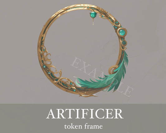 Artificer D&D Token Frame. Digital Token for Tabletop, Dungeons and Dragons, Pathfinder etc. Steampunk elements. Foundry VTT, Roll20