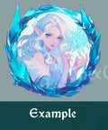Frost Ice Token Frame for D&D, Pathfinder - White Cold Border for Mages, Paladins and Winter Campaigns