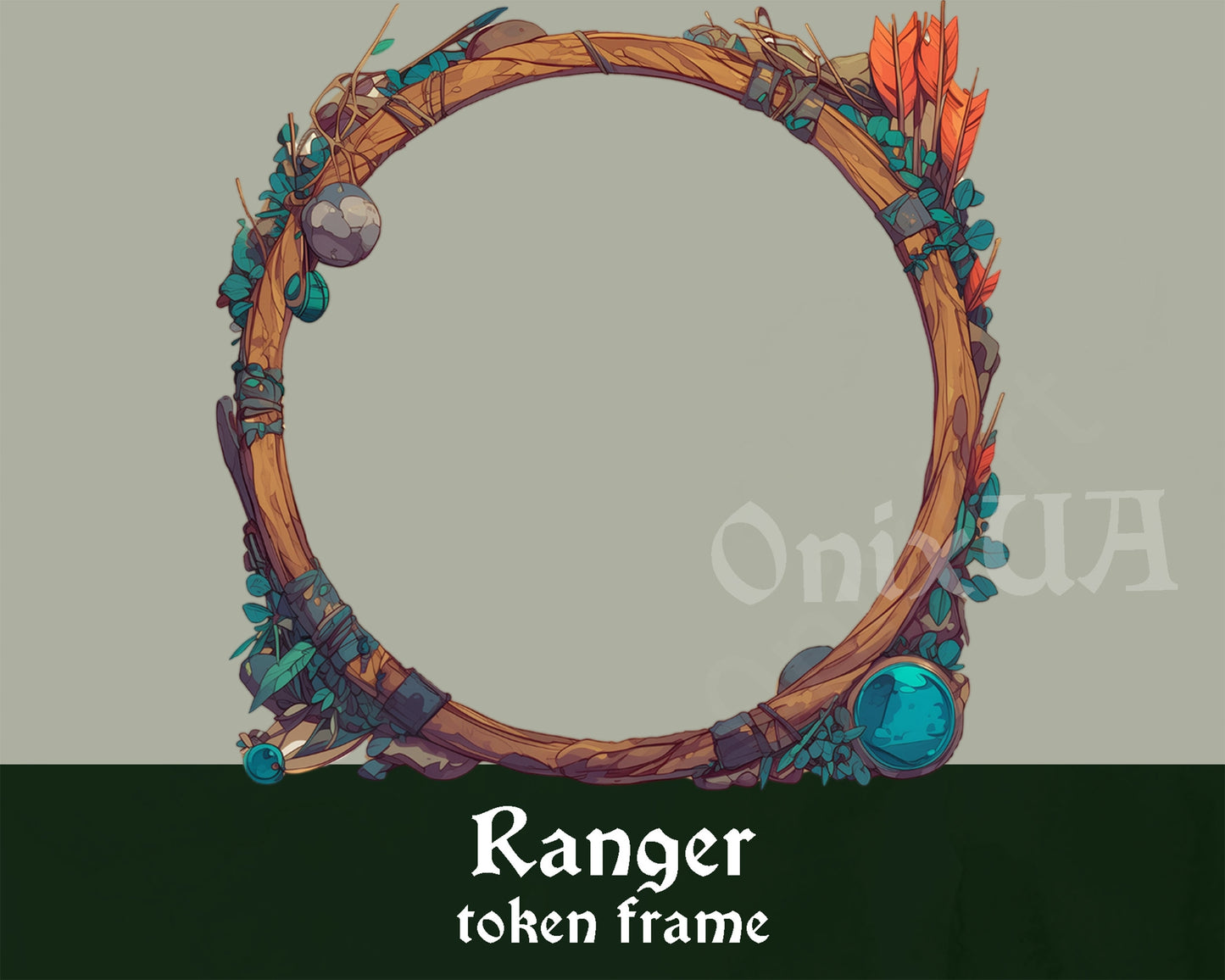 Ranger D&D Token Frame. Digital Token for Tabletop, Dungeons and Dragons, Pathfinder, etc. Archer Token Border. Foundry VTT, Roll20