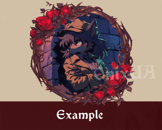 Red Roses D&D Token Frame. Digital Flowers Token Border for Dungeons and Dragons (DnD) or Pathfinder. Foundry VTT, Roll20