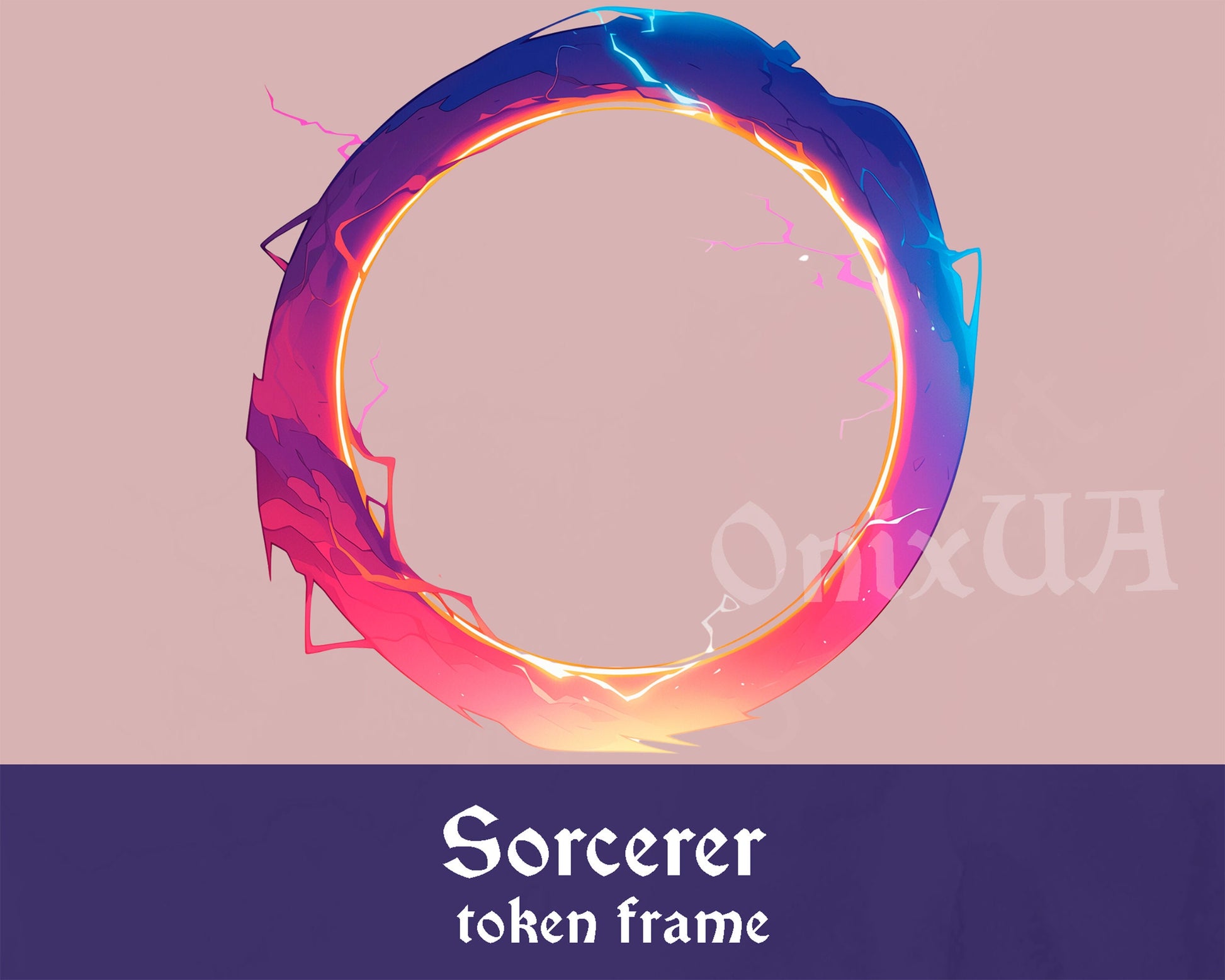 Sorcerer D&D Token Frame. Sorcerer token border for Dungeons and Dragons, Pathfinder, etc. Foundry VTT, Roll20