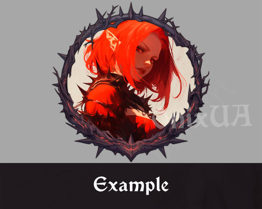 Thorns D&D Token Frame. Digital Thorn Witch Token Border for Dungeons and Dragons (DnD) or Pathfinder. Foundry VTT, Roll20