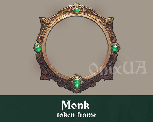 Monk D&D Token Frame. Monk Token Border Dungeons and Dragons, Pathfinder, etc. Foundry VTT, Roll20