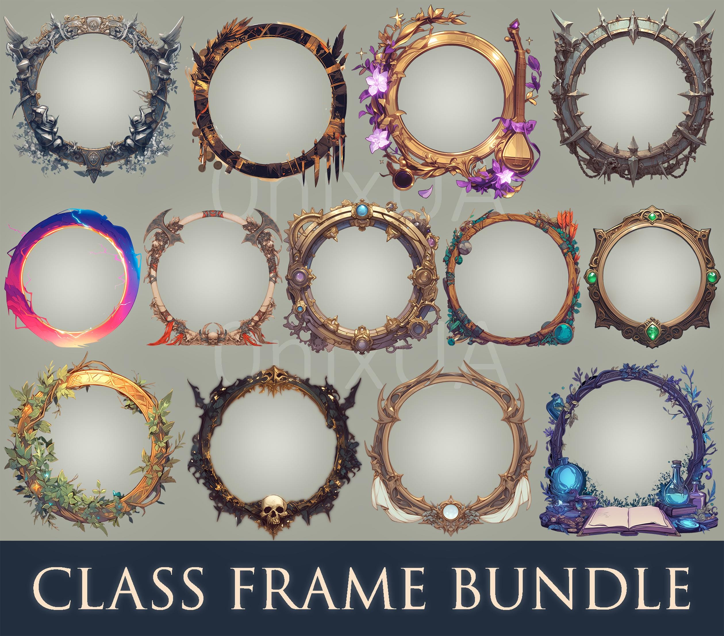 13 Classes Token Frame Premium Bundle for D&D