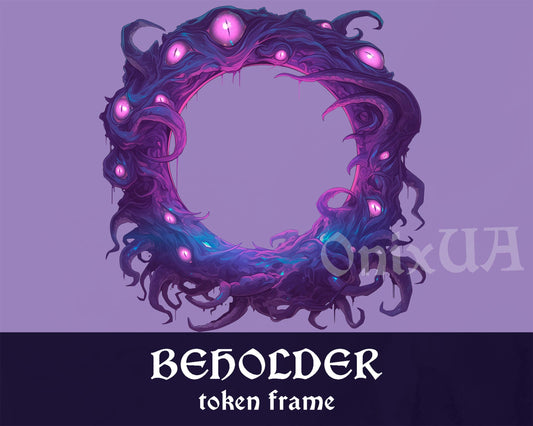 Beholder DnD Token Border | Digital Tentacle Monster Frame for Dungeons & Dragons, Pathfinder, Foundry VTT, Roll20