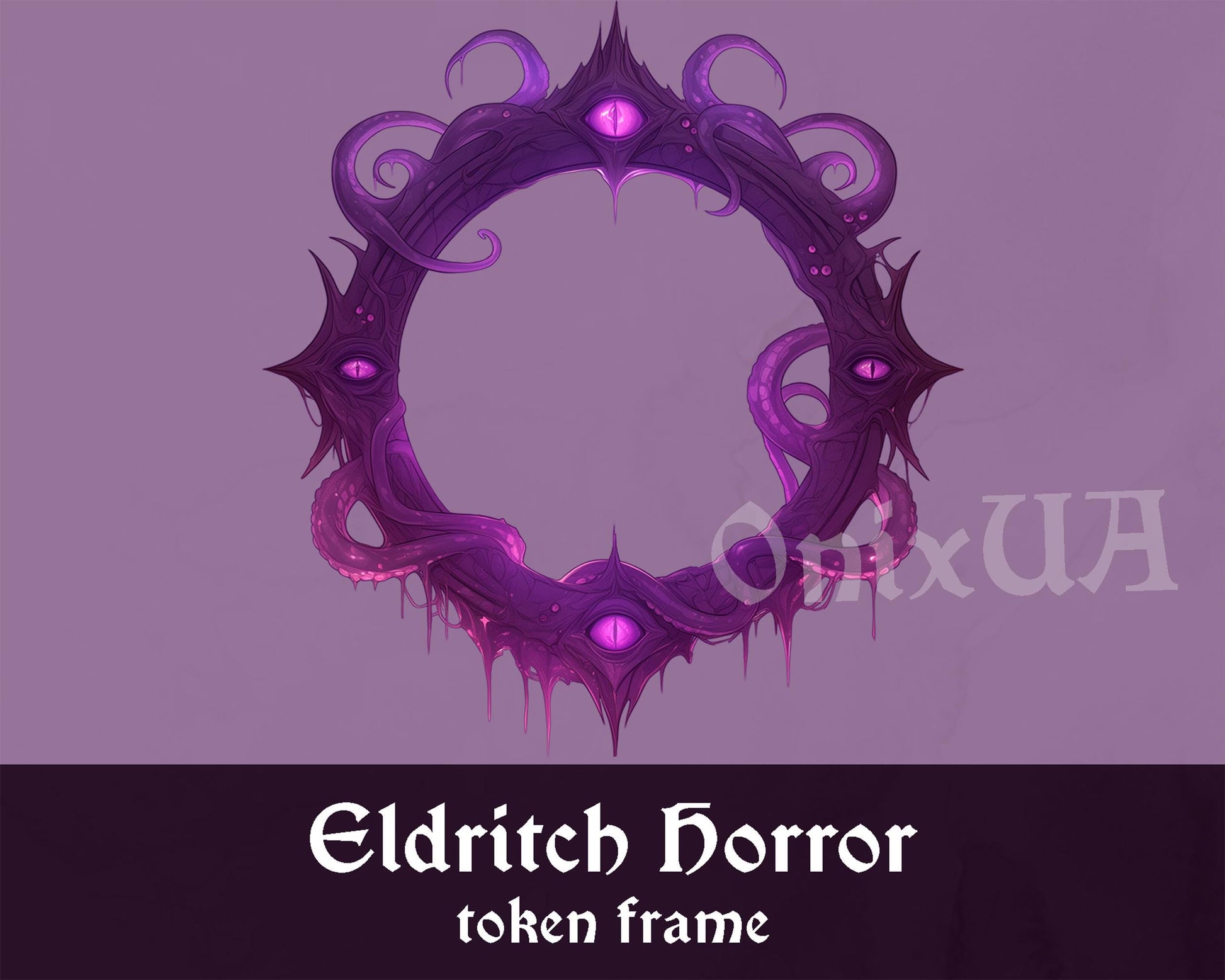 Eldritch Horror DnD Token Border | Warlock / Cultist / Eldritch Monster Frame for Dungeons & Dragons, Pathfinder, Foundry VTT, Roll20