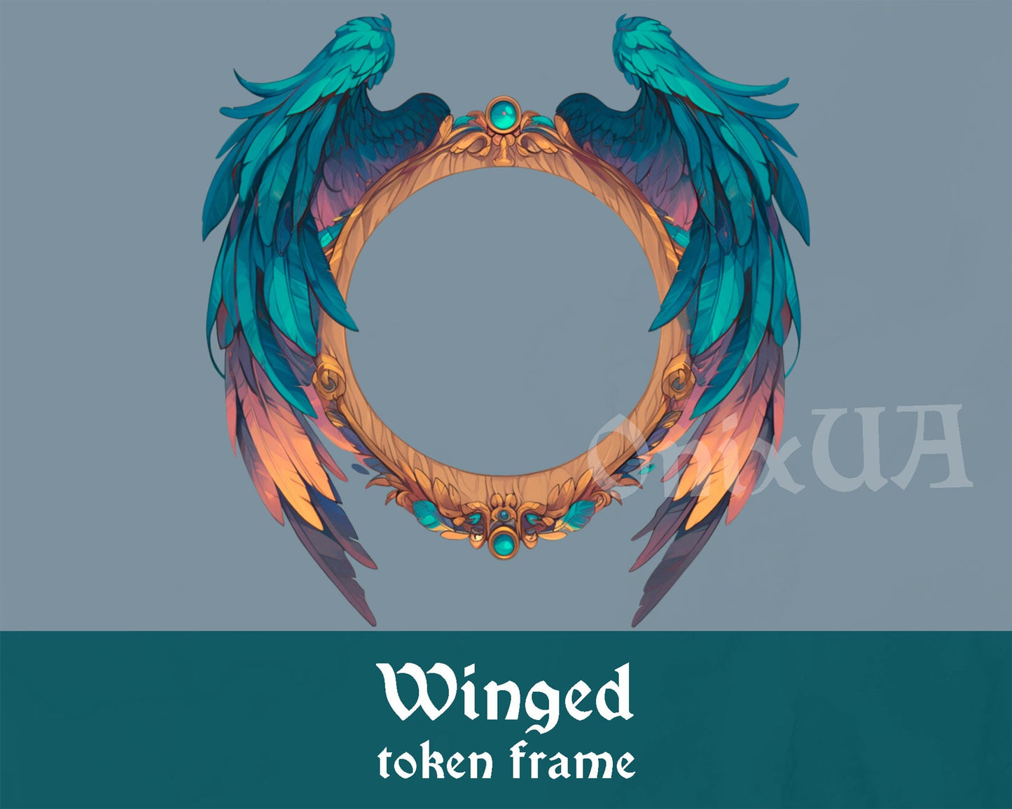 Winged D&D Token Frame | Harpy / Aarakocra / Aasimar Token Border for Dungeons and Dragons, Pathfinder. Foundry VTT, Roll20