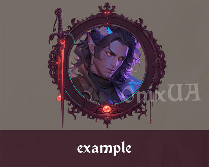 Hexblade Warlock Token Frame | Digital Token Border for D&D and Pathfinder