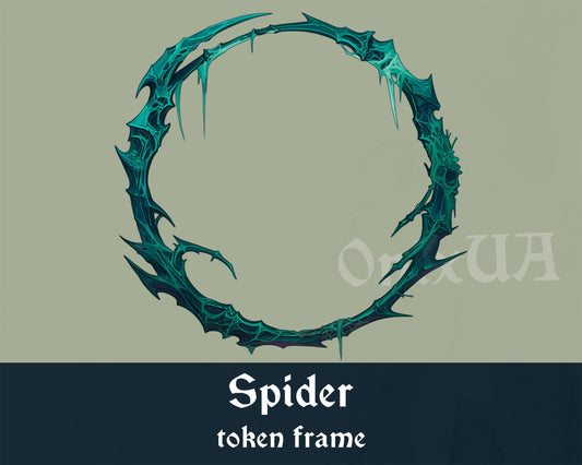 Spider Token Frame. Arachnid Digital Token Border for Dungeons and Dragons, and Pathfinder