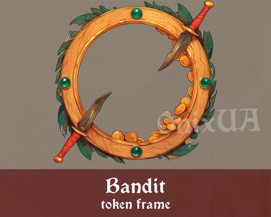 Rogue Bandit D&D Token Frame. Digital Token Border for Dungeons and Dragons, and Pathfinder