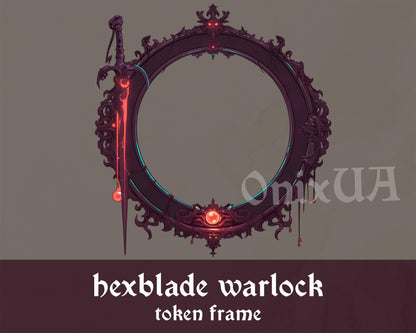 Hexblade Warlock Token Frame | Digital Token Border for D&D and Pathfinder