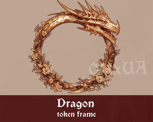 Dragon D&D Token Frame. Digital Token Border for Dungeons and Dragons / Pathfinder