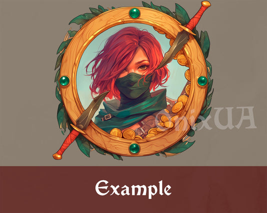 Rogue Bandit D&D Token Frame. Digital Token Border for Dungeons and Dragons, and Pathfinder