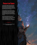 Person in desert landscape with glowing crystal, text on the left, DnD 5e Desert spells