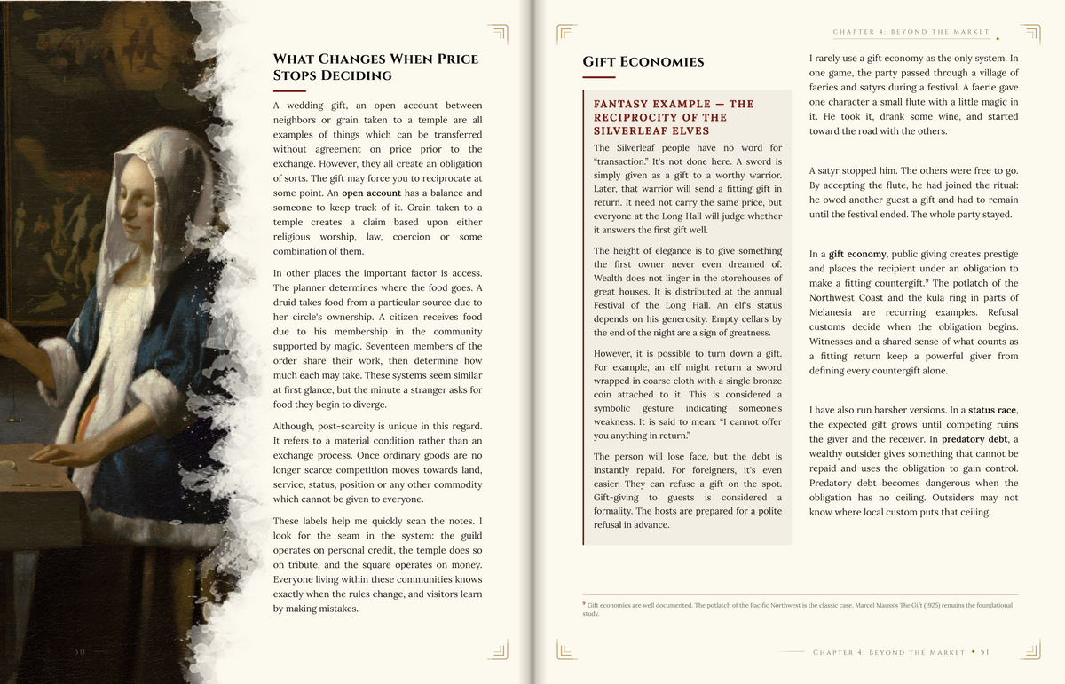 Fantasy Economics: Beyond Gold Pieces